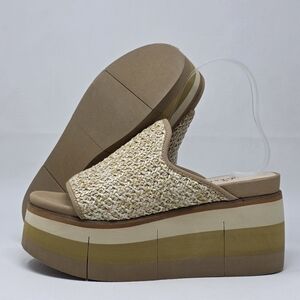 Naked Feet Flocci Sandals Womens Size 8 M Platform Wedge Slide Pre-owned
